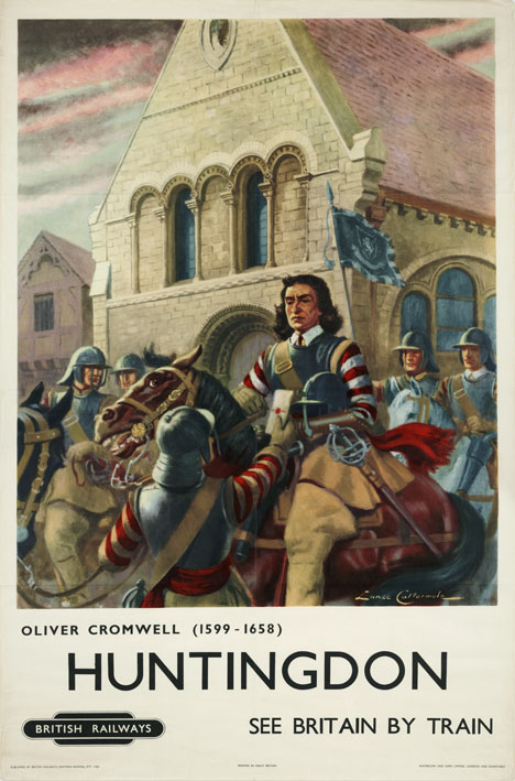 Railway poster c.1950 promoting Huntingdon