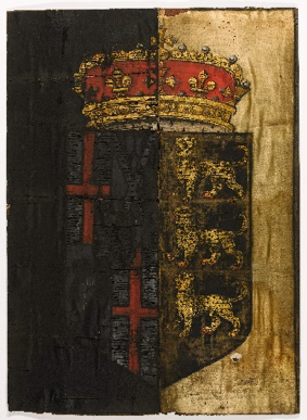 Painted silk funeral banner